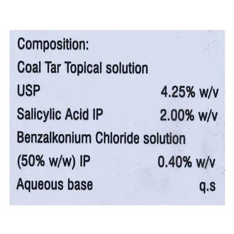 Coal tar and salicylic acid solution lotion